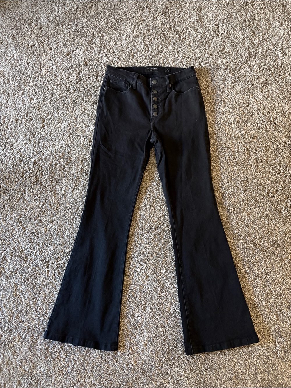 Lucky Brand Black Button-Fly High-Rise Jeans